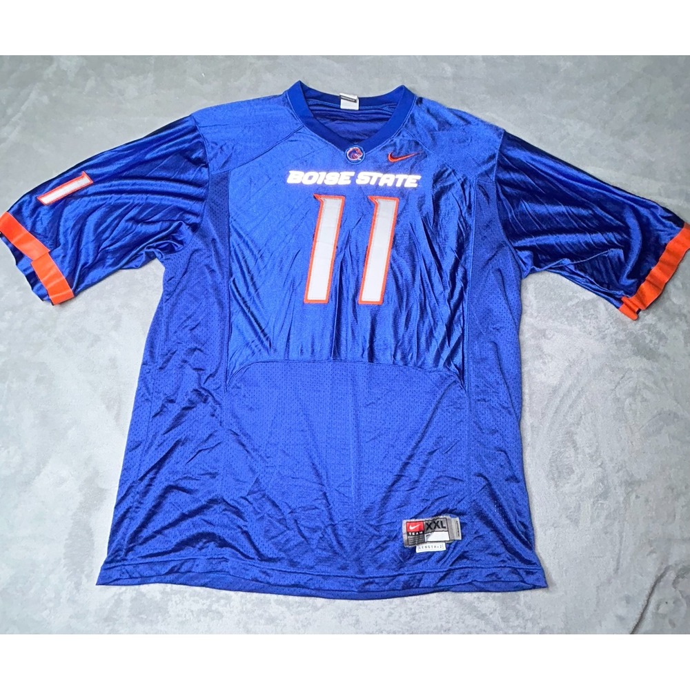 Nike Boise State Broncos #11 Football Jersey XXL +2 Authentic Team Issued Blue